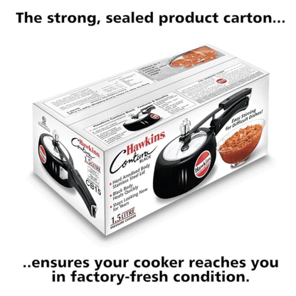 Hawkins Contura Hard Anodized Pressure Cooker, 1.5 Liters