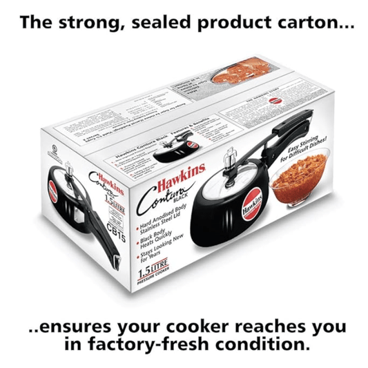 Hawkins Contura Hard Anodized Pressure Cooker, 1.5 Liters