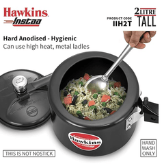 Hawkins 2 Litre Instaa Pressure Cooker, Induction Inner Lid Cooker, Tall Body Hard Anodised Cooker, Best Black Cooker, Black (IIH2T)-5