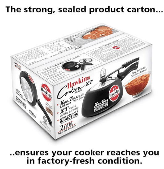 Hawkins Contura Black XT 2L Aluminium Inner Lid Pressure Cooker
