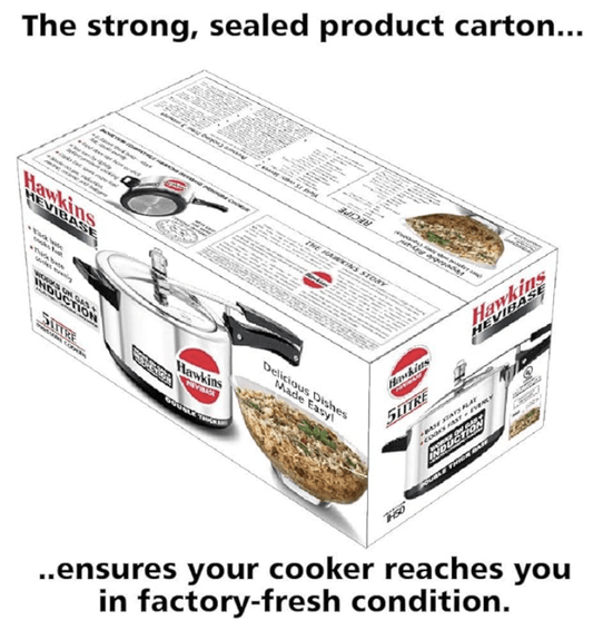 Hawkins Hevibase Induction Compatible Pressure Cooker, 5 Litre, Silver (IH50)