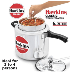 Hawkins Classic 6.5L Pressure Cooker with Aluminium Separators-4