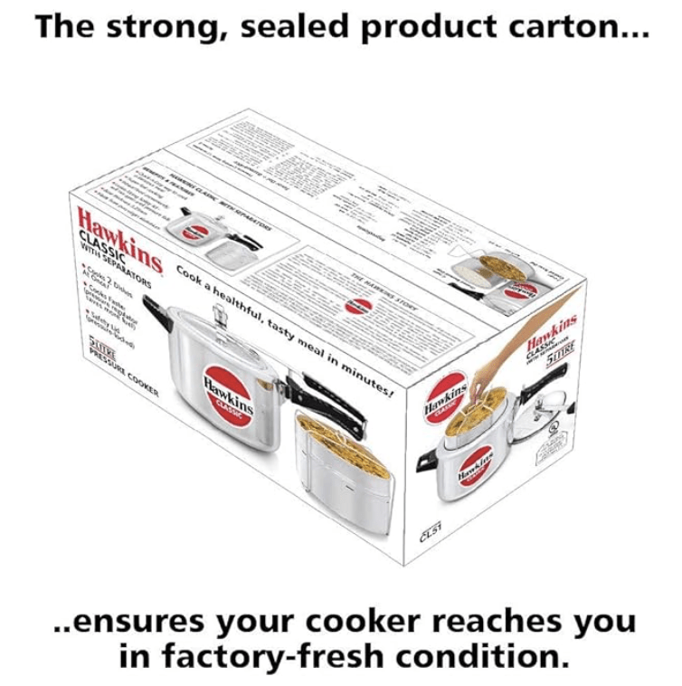 Hawkins Classic 5L Pressure Cooker with Aluminium Separators-2
