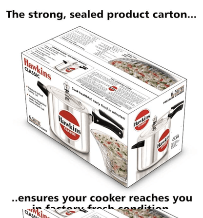 Hawkins 6.5 Litre Classic Pressure Cooker, Best Inner Lid Cooker, Silver (CL65, Aluminium)