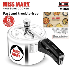 Hawkins 6 Litre Miss Mary Pressure Cooker, Inner Lid Cooker, Silver (MM60)-3
