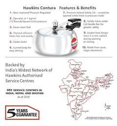 ஹாக்கின்ஸ் கான்டுரா அலுமினியம் இன்னர் லிட் பிரஷர் குக்கர், 3.5 லிட்டர், சில்வர் (HC35) -2