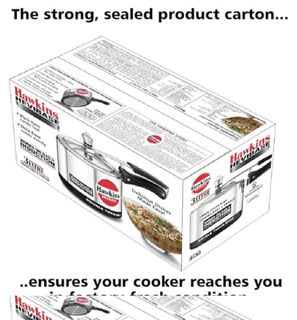 Hawkins Hevibase Induction Compatible Pressure Cooker, 3 Litre, Silver (IH30)