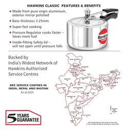 Hawkins Classic 3L (Wide) Pressure Cooker-3