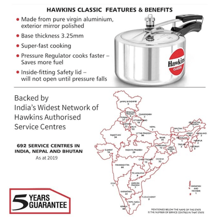 Hawkins Classic 3L (Wide) Pressure Cooker