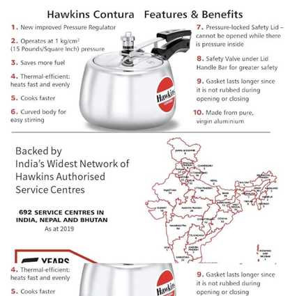 Hawkins Contura 3L Pressure Cooker