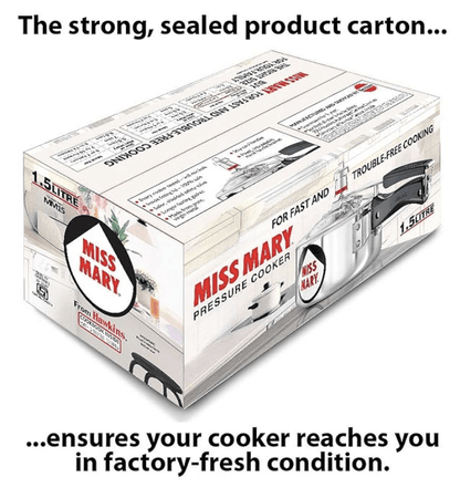 Hawkins Miss Mary Pressure Cooker, 1.5 Litre, Silver (MM15)