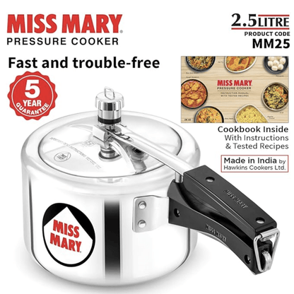 ஹாக்கின்ஸ் மிஸ் மேரி பிரஷர் குக்கர், 2.5 லிட்டர், வெள்ளி (MM25) 