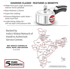 Hawkins 1.5 Litre Classic Pressure Cooker,Best Inner Lid Cooker,Baby Cooker,Silver(CL15) Aluminium-4