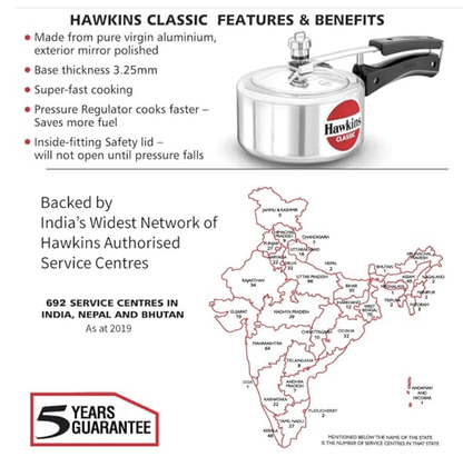 Hawkins Classic 1.5L Pressure Cooker