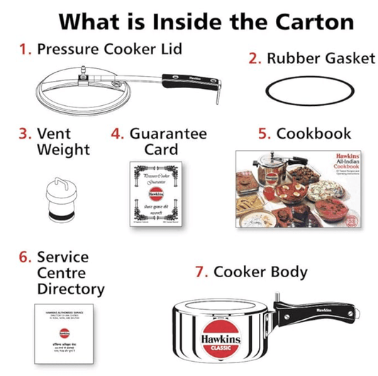 Hawkins Classic 1.5L Pressure Cooker