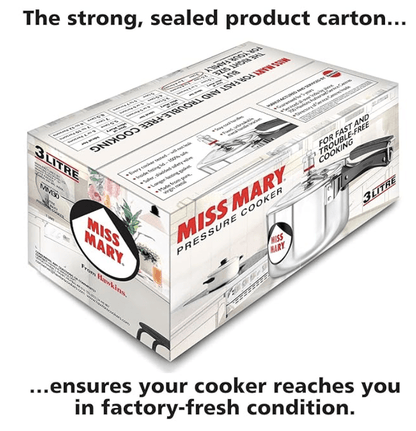 Hawkins 3 Litre Miss Mary Pressure Cooker, Inner Lid Cooker, Silver (MM30)