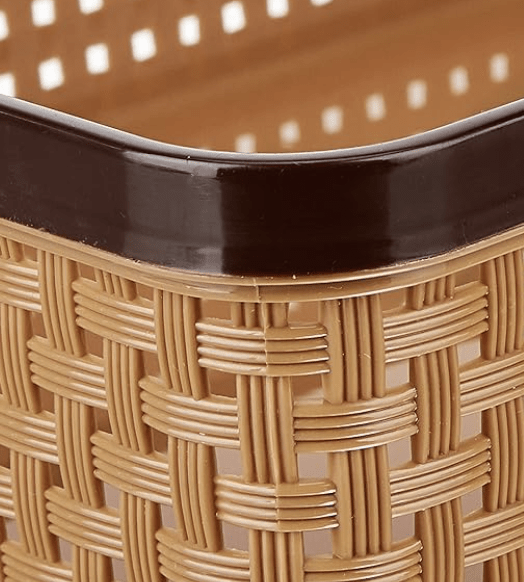 Nakoda 111 Dune Storage Basket Without Lid Multipurpose Use for Kitchen & Home Organiser Box for Fruits Vegetables, Toys, Stationary items, Color May Vary, (286 x 209 x 80)