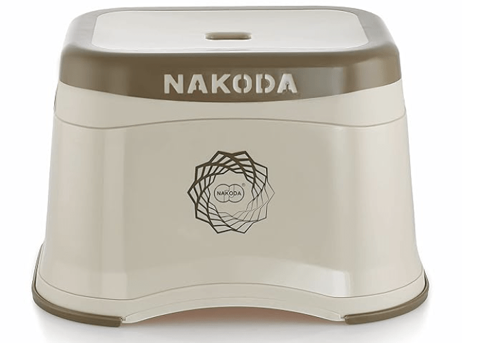 Nakoda Nexon Sqaure Plastic Bathroom Patla/Stool for Sitting Strong Support Multipurpose Stool for Home and Kitchen,Color May Vary