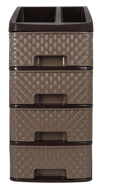 NAKODA Pride 4tier Plastic Modular Drawer System for Kitchen, Offices, Home, Hospitals, Schools, Doctors, Beauty Parlour, Saloons (Dimension Front w 17*Side l 20* H 30.5 cm)