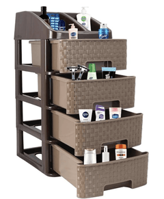 NAKODA Pride 4tier Plastic Modular Drawer System for Kitchen, Offices, Home, Hospitals, Schools, Doctors, Beauty Parlour, Saloons (Dimension Front w 17*Side l 20* H 30.5 cm)-5