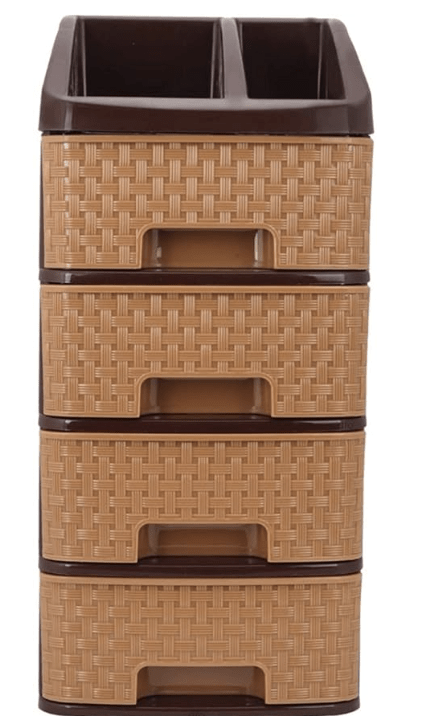 NAKODA Pride 4tier Plastic Modular Drawer System for Kitchen, Offices, Home, Hospitals, Schools, Doctors, Beauty Parlour, Saloons (Dimension Front w 17*Side l 20* H 30.5 cm)