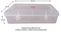 NAKODA Galaxy Clear Plastic Container for Storage, Organizer Box with Attached Lid Set of 4 Pcs (Small Size - 6.25 L x 4.72 W x 1.70 H inches)-3