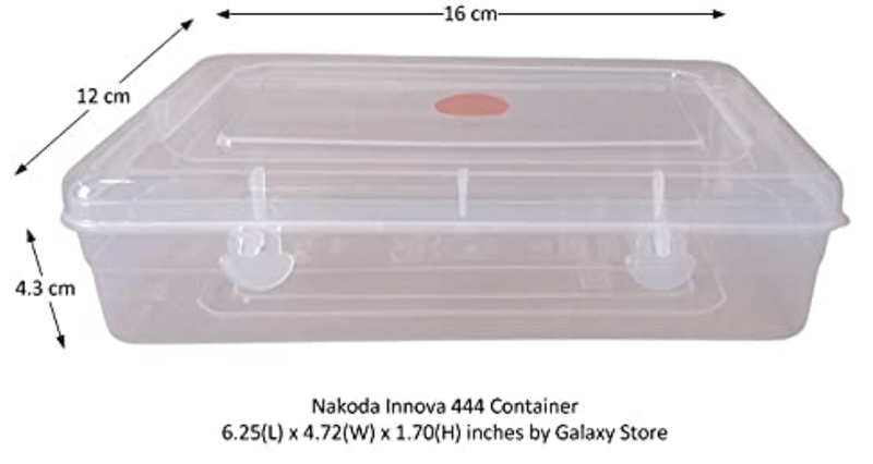 NAKODA Galaxy Clear Plastic Container for Storage, Organizer Box with Attached Lid Set of 4 Pcs (Small Size - 6.25 L x 4.72 W x 1.70 H inches)-3