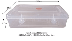 NAKODA Galaxy Plastic Organizer Box with Attached Lid - Clear, Medium, 8.10 x 5.50 x 2.05 inches-2
