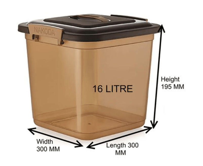 Nakoda Everyday 1600 Multipurpose Food Storage Container - Assorted Colour, 16 l