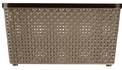 Nakoda 666 Dune Storage Basket Without Lid Multipurpose Use for Kitchen & Home Organiser Box for Fruits Vegetables, Toys, Stationary items, Color May Vary, (330 x 242 x 175)