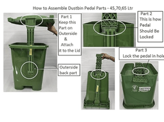 Aristo Dustbin with pedal 45 Ltr, dustbins for kitchen waste, Waste Basket for Kitchen, dustbin for kitchen with lid, Pedal Dustbin, Dustbin Big Size, Aristo dustbin-2
