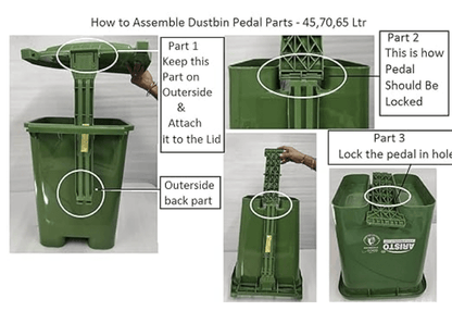 Aristo Dustbin with pedal 45 Ltr, dustbins for kitchen waste, Waste Basket for Kitchen, dustbin for kitchen with lid, Pedal Dustbin, Dustbin Big Size, Aristo dustbin