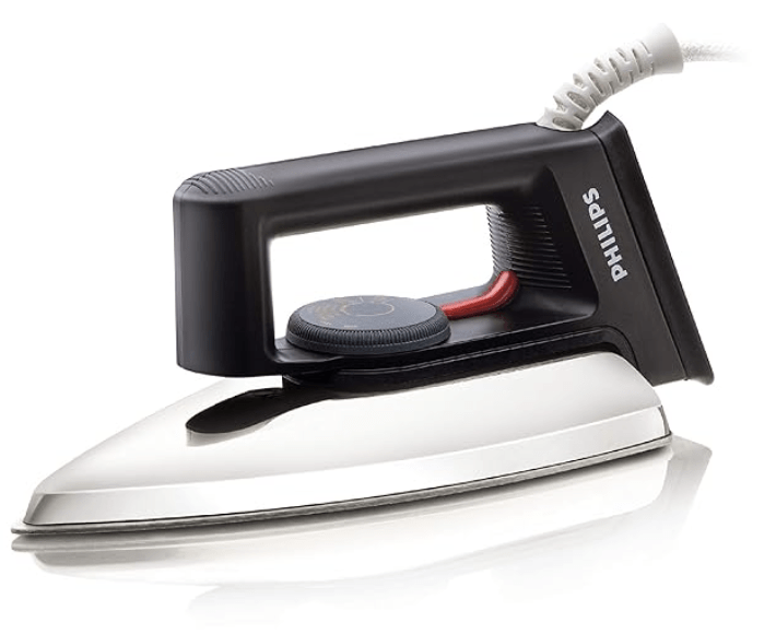 Philips Dry Iron HD1134/28 with 750 Watts Power, linished Soleplate and Temperature Ready Light