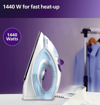 Philips Steam Iron GC1905/21 – 1300-watt, Black non-stick soleplate, Steam Rate of up to 17g/min