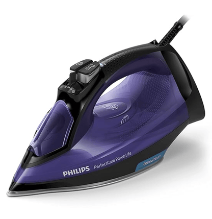 Philips Perfect Care Power Life Steam Iron GC3925/34, 2400W, up to 45 g/min steam Output, OptiTemp Technology, Steam Glide Plus Soleplate, Drip-Stop and Safety Shut-Off with No-Burns Guaranteed