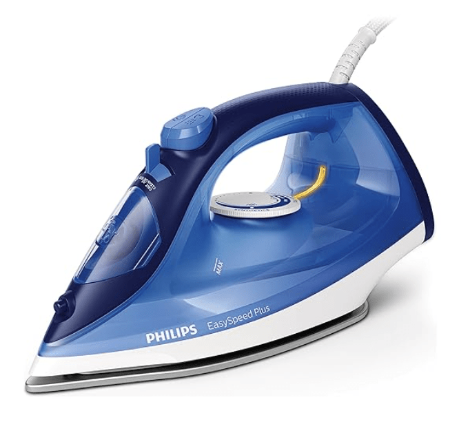 Philips Steam Iron GC2145/20 – 2200-watt, From Worlds No.1 Ironing Brand*, Scratch resistant ceramic soleplate, Steam Rate of up to 30 g/min, 110 g steam boost, Drip stop technology