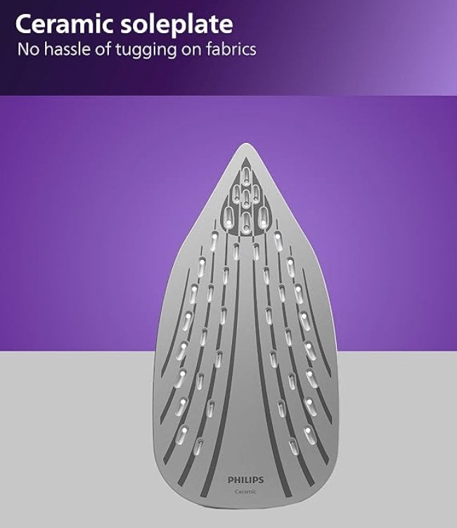 Philips Steam Iron GC2145/20 – 2200-watt, From Worlds No.1 Ironing Brand*, Scratch resistant ceramic soleplate, Steam Rate of up to 30 g/min, 110 g steam boost, Drip stop technology