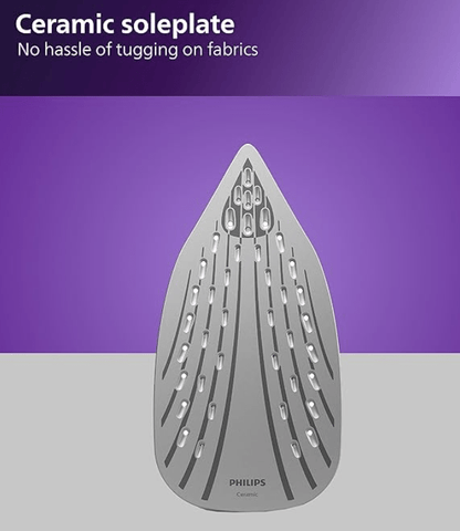 Philips Steam Iron GC2145/20 – 2200-watt, From Worlds No.1 Ironing Brand*, Scratch resistant ceramic soleplate, Steam Rate of up to 30 g/min, 110 g steam boost, Drip stop technology