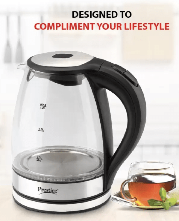Prestige PGLK 1.2 Electric Kettle  (1.2 L, Transperant)