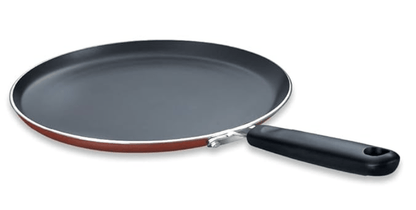 Prestige Omega Deluxe Aluminium Induction Base Non-Stick Omni Tawa, (Red)