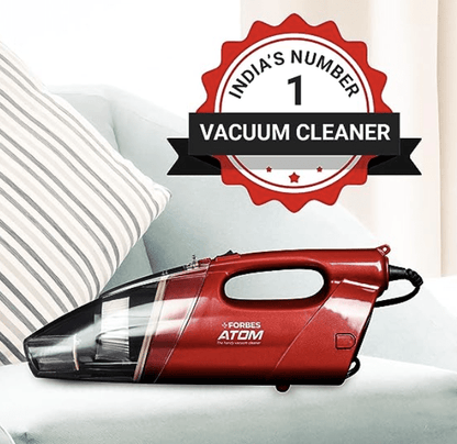 Eureka Forbes Atom 600 Watts Corded Handheld Vacuum Cleaner with Powerful Cyclonic Technology &amp; Washable Filter (Red)