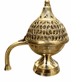 BRASS INCENSE BURNER WITH HANDLE-1