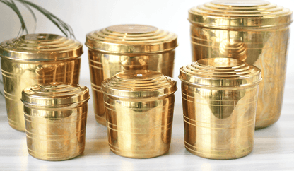 பித்தளை சேமிப்பு கொள்கலன் 6 அளவுகள்