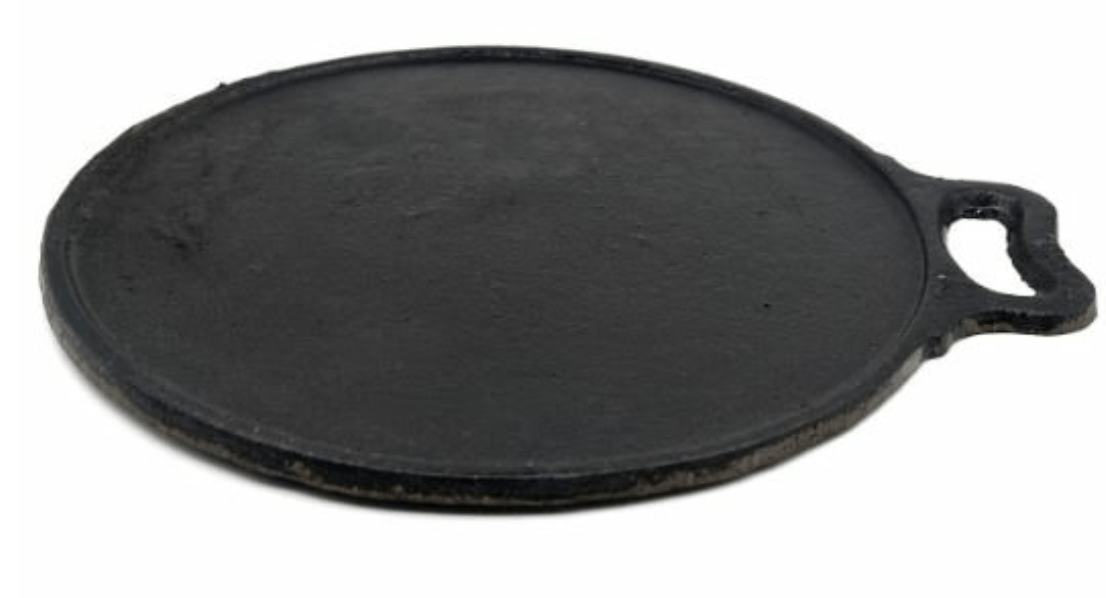 பருவப்படுத்தப்பட்ட வார்ப்பு இரும்பு தோசை தவா (12″) &amp; இரும்பு தோசை டர்னர் காம்போ