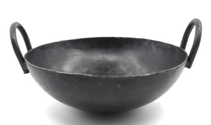 பதப்படுத்தப்பட்ட இரும்புக் கடாய், பதப்படுத்தப்பட்ட இரும்புத் தட்டையான கடாய், பதப்படுத்தப்பட்ட இரும்பு தோசை தாவா &amp; இரும்பு தோசை டர்னர் சேர்க்கை