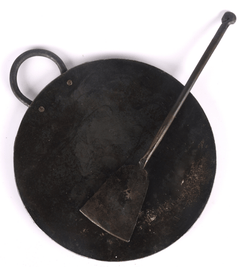 SEASONED IRON DOSA TAWA 10″ & IRON DOSA TURNER COMBO-1