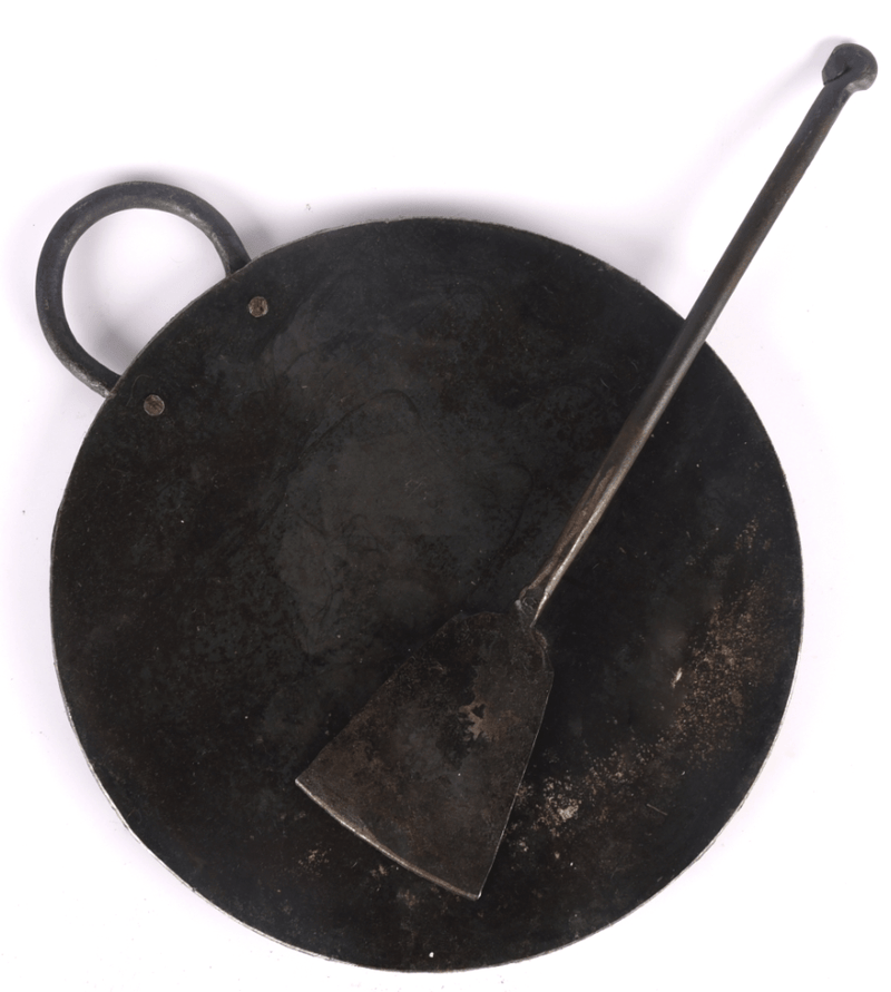 SEASONED IRON DOSA TAWA 10″ & IRON DOSA TURNER COMBO-1