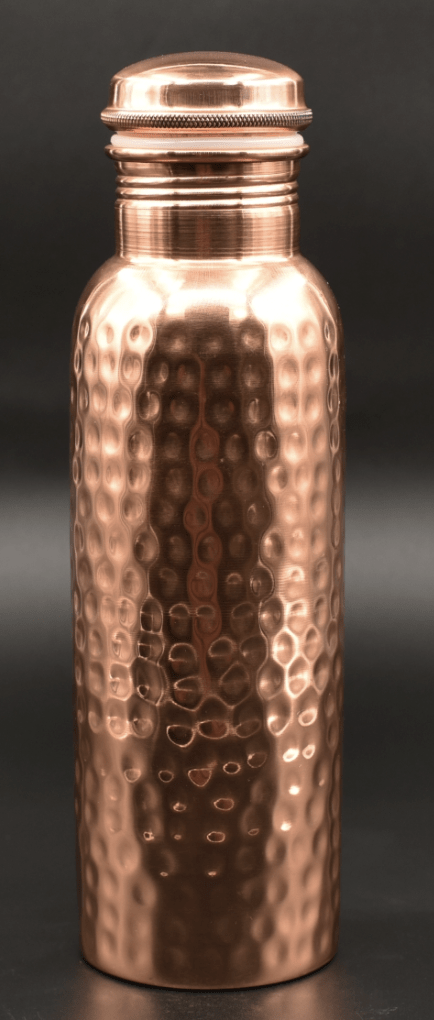 COPPER WATER BOTTLE – HAMMERED FINISH