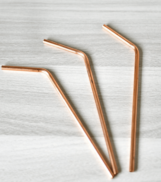 மீண்டும் பயன்படுத்தக்கூடிய செம்பு வைக்கோல் - வளைந்த