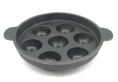 SEASONED CAST IRON PANIYARAM CHATTI FLAT BASE-1